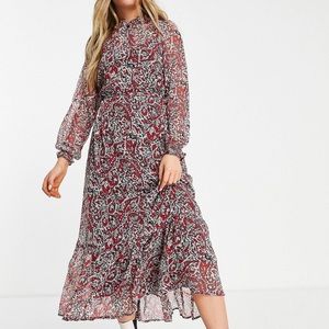 ASOS printed midi dress
